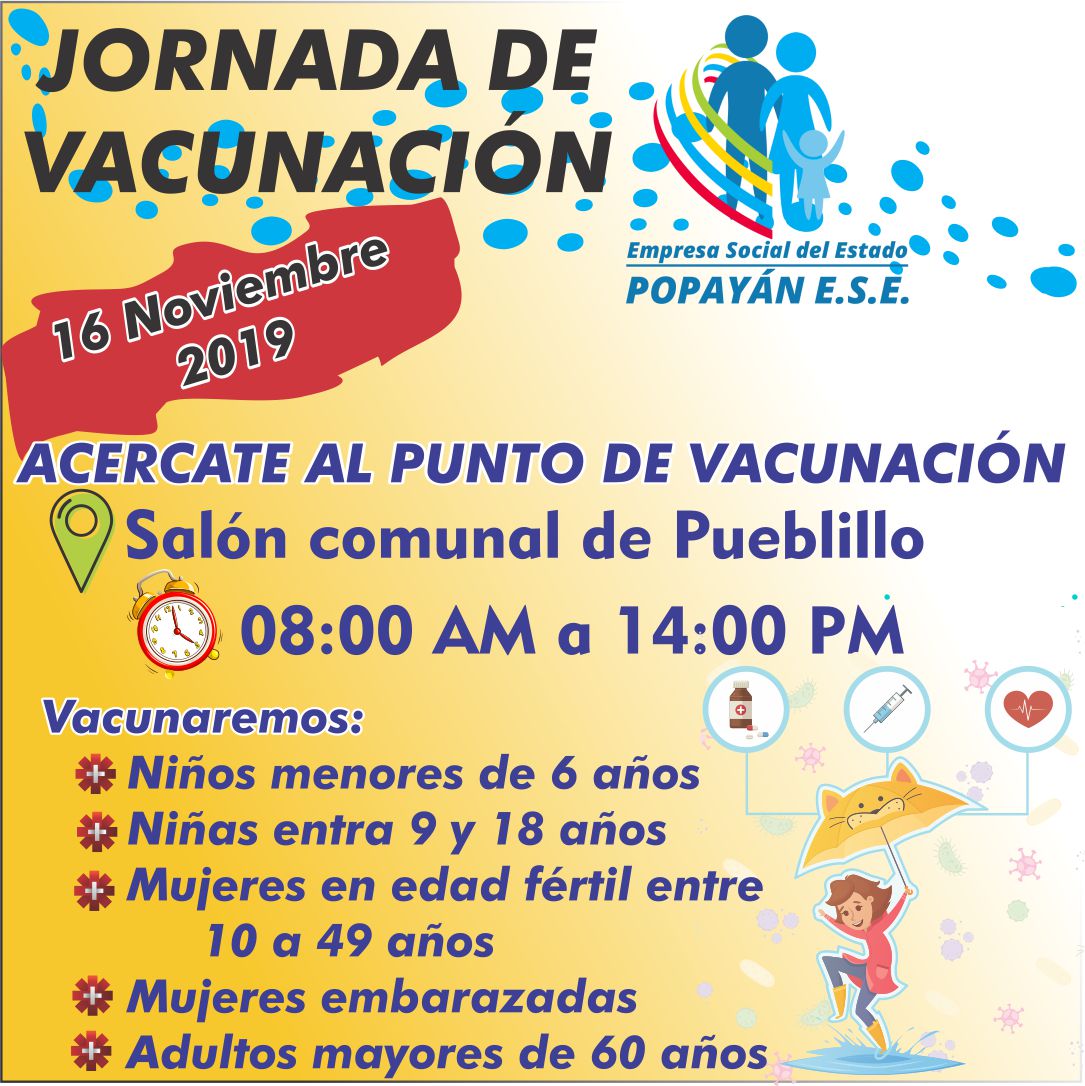 JORNADA DE VACUNACIÓN NOVIEMBRE 2019