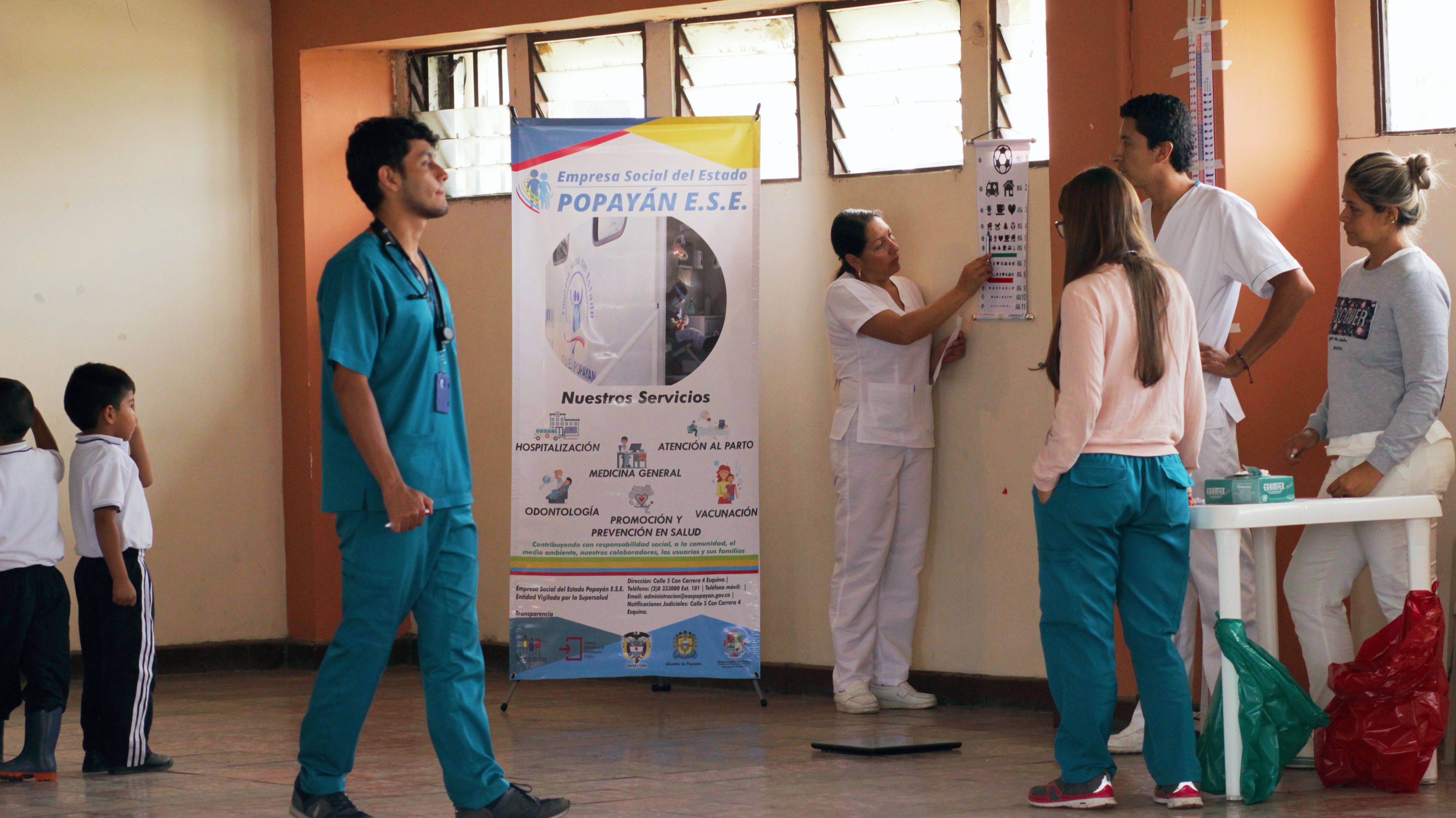 medicina general, oftalmología, enfermería, pediatría y pscicología