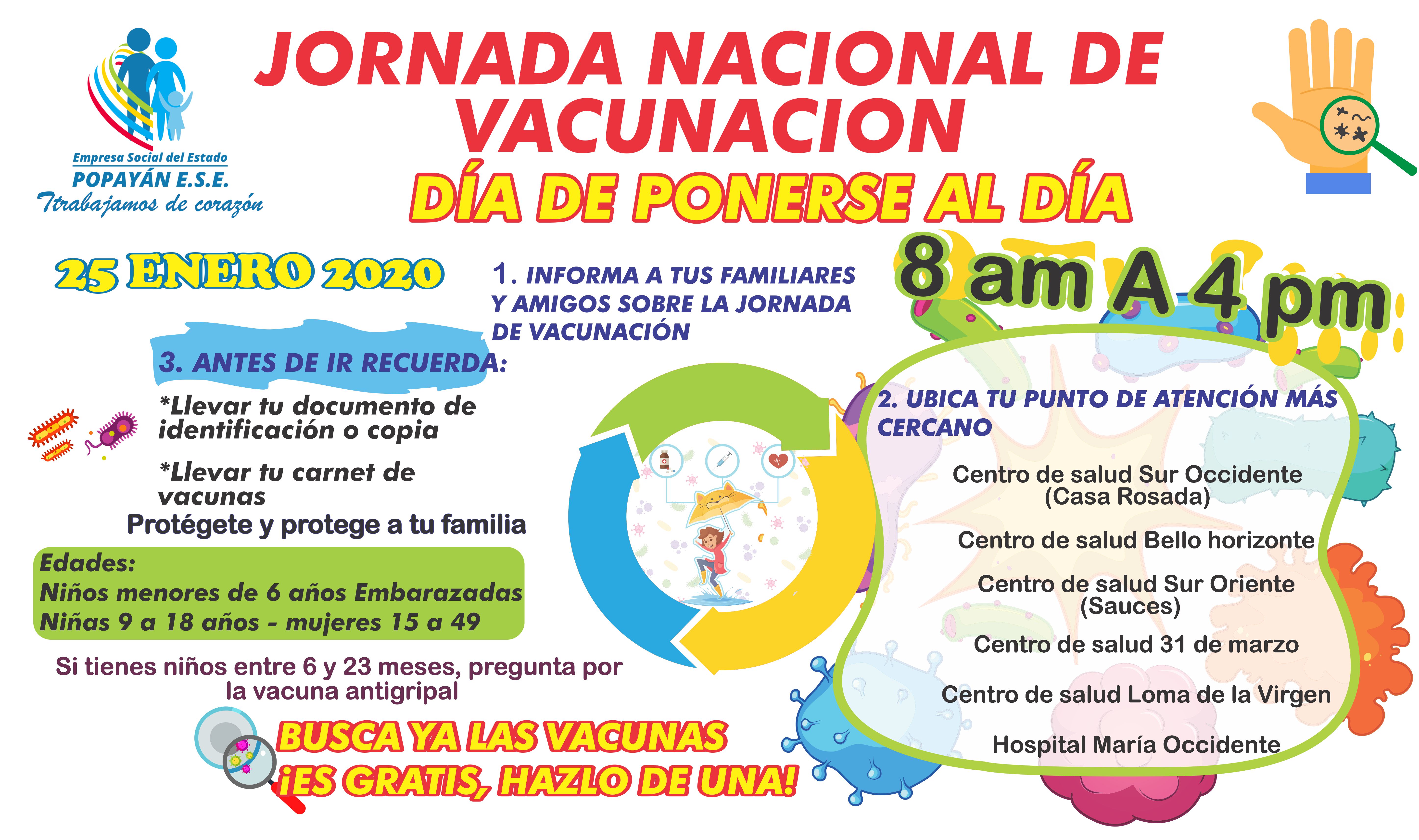 JORNADA NACIONAL DE VACUNACIÓN ENERO 25 2019