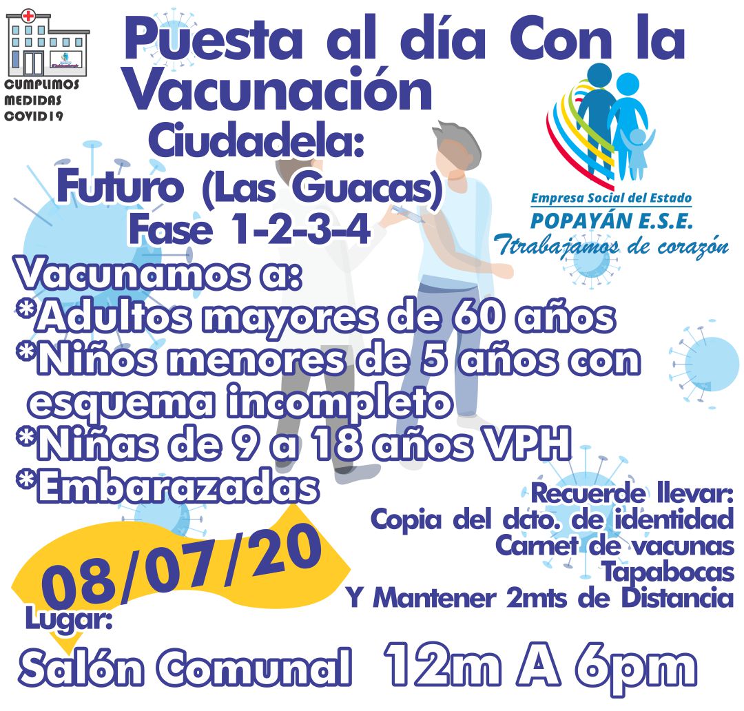 vacunación 8 julio 2020 Las guacas
