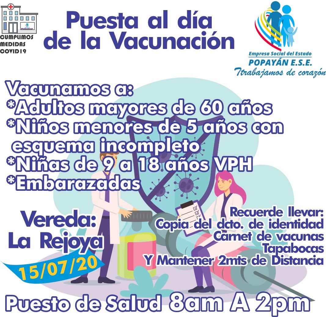 la rejoya 15 julio de 2020 vacunación