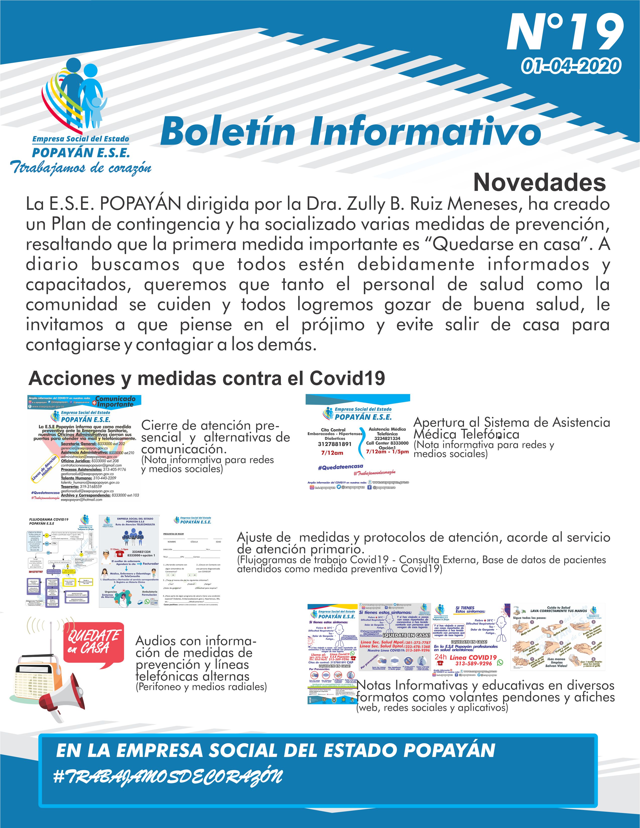 Siguenos en todas nuestras redes sociales e informate de todas las medidas y cambios que hemos implementado para tu bienestar en esta emergencia sanitaria.  #CoronavirusEnColombia #Covid19Colombia #covid19 #coronavirus #esepopayan