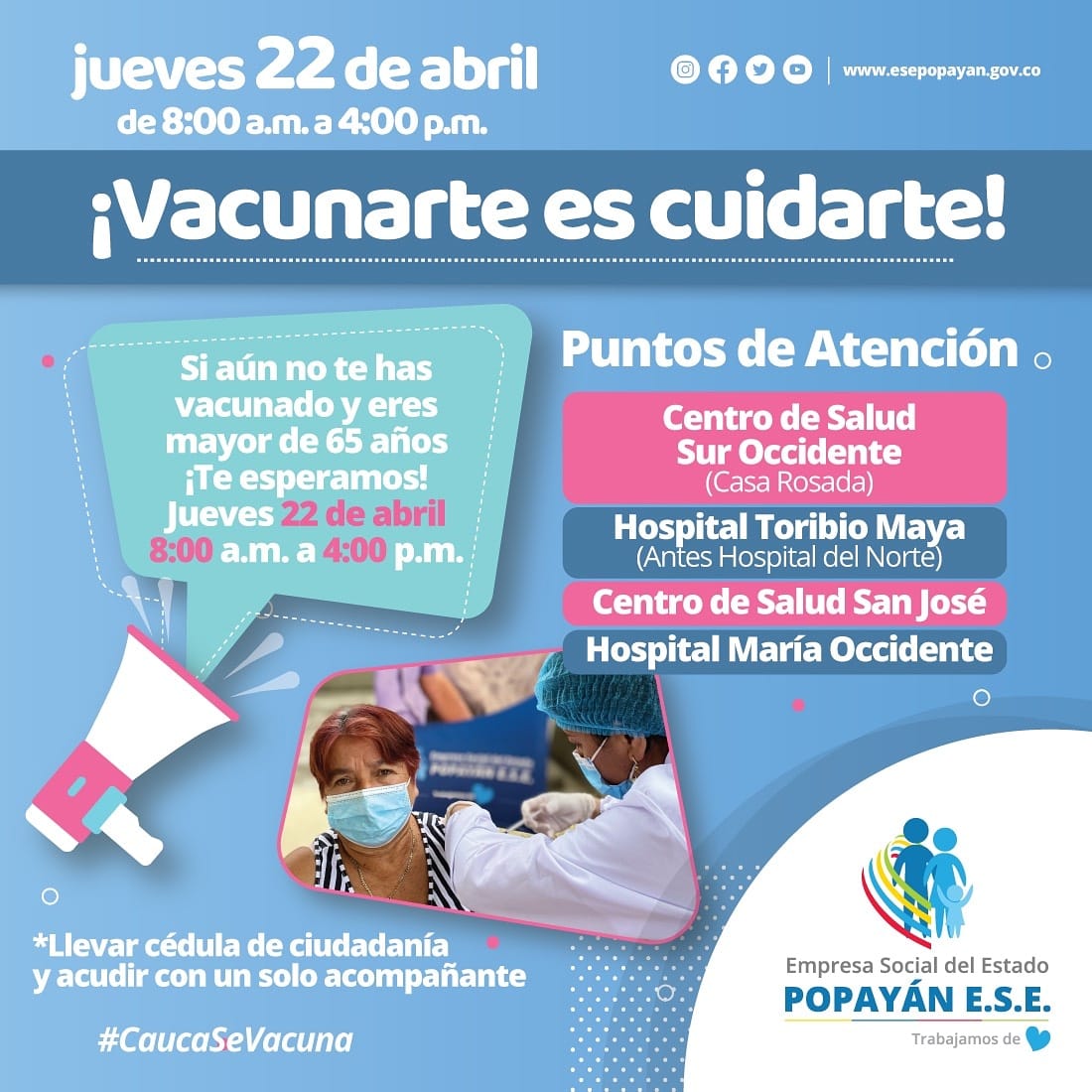 Vacunarte es cuidarte 22 de abril